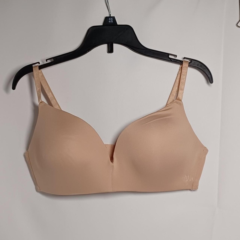 Serra Womens Wirefree Padded Bra Nude Beige Adjustable Straps 831703 Medium